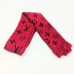 ルイヴィトン エシャルプロゴマニア マフラー シルク ウール 赤M72432