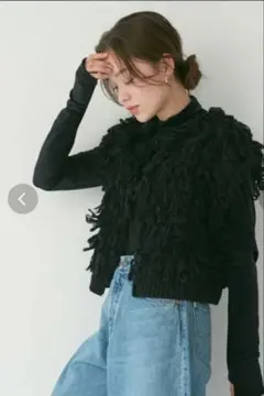〈時間限定〉‼️Ungrid ループヤーンニットベスト　ブラック