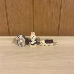 コンコンブル　お花見&お月見シリーズ　ハリネズミ、シロクマ、ウサギ、猫
