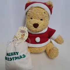 【タグ付き】 ディズニー　くまのプーさん　ぬいぐるみ　サンタさん　クリスマス