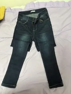 ダークブルー スキニーデニム