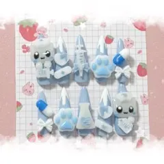 ネイルチップ 水色界隈 天使界隈 量産型 地雷系 平成女児 現品 7