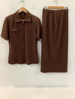 3.2◎A201◎ヴィンテージ◎スカートセットアップ◎ブラウン