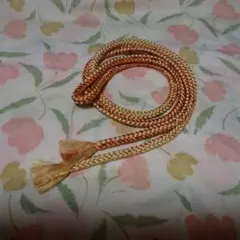 帯締め　ミックス…ベージュ＆オレンジ系