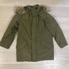 GU キッズ用カーキダウンコート 140