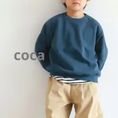 coca ネイビー ラグラン スウェット 130cm