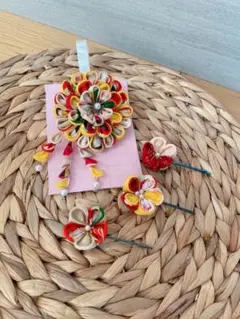 つまみ細工髪飾り　成人式 卒業式 七五三