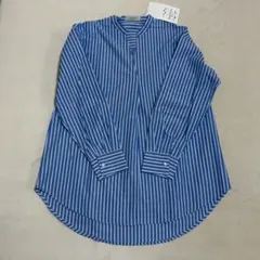 hareiro スキッパー　長袖　シャツ　ブラウス　ストライプ　しまむらのサムネイル