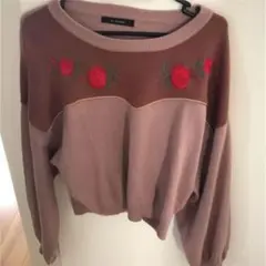 wcloset 刺繍入りニット