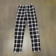 GITA チェック柄 ロングパンツ　裏地ボア