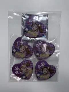 忍たま乱太郎 ナンジャタウン 平滝夜叉丸 ハート缶バッジ 5点セット