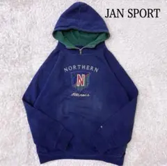 JAN SPORT 90sクォータースウェットパーカー カレッジロゴ刺繍 XLのサムネイル