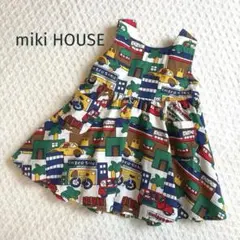 ミキハウス チエコサク : レトロ総柄ワンピース オールドミキハウス 100