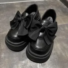 GRLリボン厚底レザーローファー[ci499]