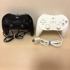 wiiクラシックコントローラーPRO ホワイト＆ブラック　2個セット