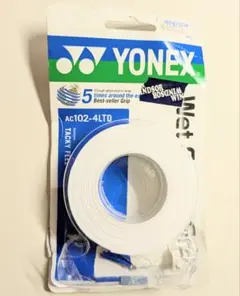 YONEXバドミントン ウエットスーパーグリップ３枚 白　ラップ付き