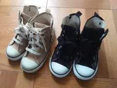 ALL STAR スニーカー 2足セット ベージュ・ブラック