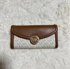 未使用品MICHAEL KORS マイケルコース MK 長財布 レザー ロゴ