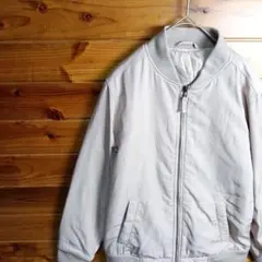 ジャンパー　ブルゾン　MA-1風　軽量　春秋冬　防寒　ユニセックス　M　古着