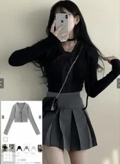 リボンカーディガン×キャミソールセットアップ[k9360f]