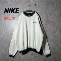 【希少】ナイキ スウェット 白タグ 90s ロゴ刺繍 グリーン XXL