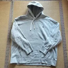 古着 ポロラルフローレン グレーパーカー ビッグシルエット