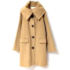 タグ付未使用 ベージュ ダブルブレスト ピーコート UNTITLEDウール96% NATURAL BEAUTY BASIC（ナチュラルビューティーベーシック）の「ダブル