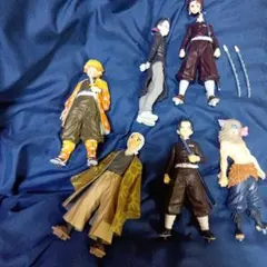 鬼滅の刃 アクションフィギュア 6体セット　炭治郎　善逸　猪之助　村田さん　等