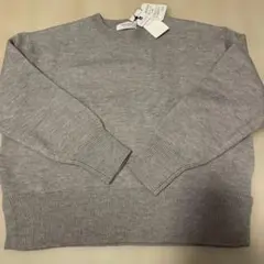 OPAQUE.CLIP グレー ラメ長袖ニットセーター 38/M