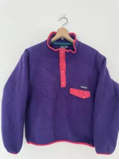 90s usa製 patagonia シンチラスナップT 希少 エッグプラント