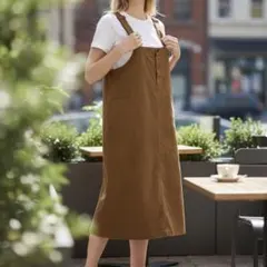 美品 スタジオクリップ studioCLIP サロペット L 茶 スカート