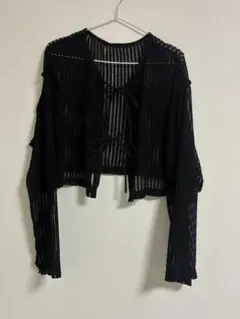 黒 クロップドカーディガン kastaneのサムネイル