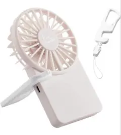 【即納】エレコム 薄型ハンディファン カラビナ付 ピンク USB扇風機 ピンクのサムネイル