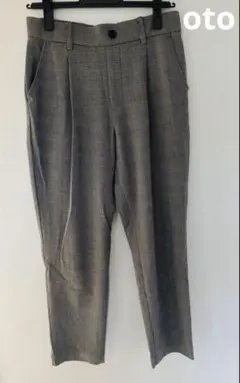 テーパードパンツ　グレンチェック