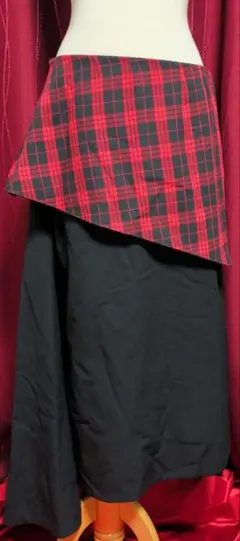 【初期タグ】alice auaa　チェック柄　スリット　巻きスカート