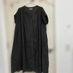 ⭐︎値下げ⭐︎studio clip チャコールグレー フレンチ袖ワンピース