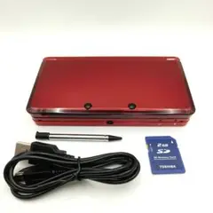 【動作品】Nintendo 3DS 本体 フレアレッド(付属品あり)