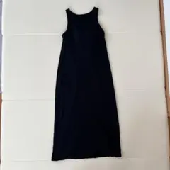 ユニクロ　リブブラワンピース　黒　ブラック　XXLロング　マキシ丈　マタニティ