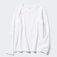 UNIQLO スムースストレッチコットンクルーネックT 長袖カットソー　S