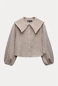 ZARA チェック柄ブラウス
