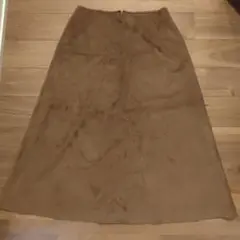 ブラウン タイトスカート スエード