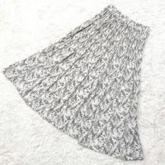 【デッサンDessin】小花マジョリカプリーツスカートウエストゴム L ゆったりのサムネイル