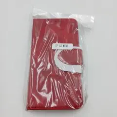 iPhone 12 mini　手帳型ケース　スマホケース　シンプル　赤　お洒落