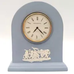 【T】WEDGWOOD ウェッジウッド　ジャスパーウェアー　置時計　ペールブルーのサムネイル
