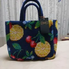 フェイラーハンカチ イエナコラボ IENA別注ネイビー洋服ハート紺色