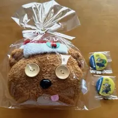 【新品】カルディ ティム ぬいぐるみポーチ ＆ くら寿司 ミニオン 缶バッジ