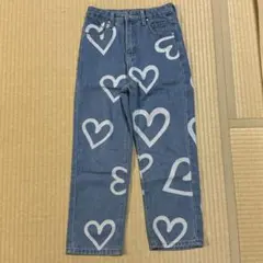 SHEIN ハート柄　デニムパンツ　140