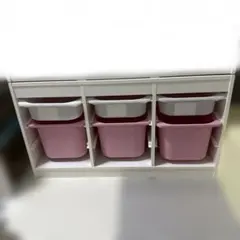 イケア ピンクBOX6個 トロファスト TROFAST 子供部屋ラック IKEA