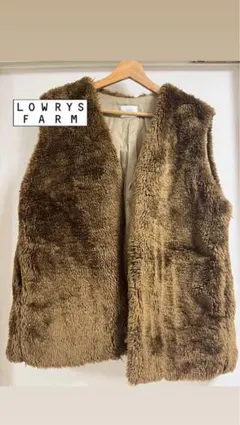 ※クリスマス前値下げ❗️LOWRYSFARM/ファー/ベスト