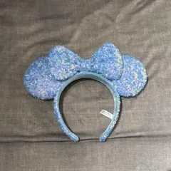 ディズニー カチューシャ 青 スパンコール